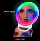 Кольцевая лампа с зеркалом GTM RGB 12см, 3 режима с креплением для телефона, планшета, USB Розовая - изображение 3
