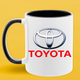 Чашка чорна серединка та ручка (330 мл) Toyota/Тойота - зображення 1