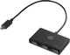 Адаптер-перехідник HP USB Type-C to USB Type-A Black (Z6A00AA) - зображення 2