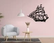 Декоративне панно на стіну з дерева Upwood Decor Корабель Ship 35 х 43.4 см black - зображення 1
