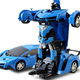 Машинка трансформер Lamborgini Robot Car Робот с аккумулятором на радиоуправлении 1:18 Синий - изображение 2