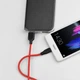 Кабель HOCO X21 USB to Micro 2A, 1m, silicone, TPE connectors, Black+Red (6957531071396) - зображення 2