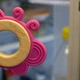 Прорізувач для зубів дерев'янно-силіконовий "Метелик" (Рожевий) Babyono - изображение 3