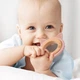 Прорізувач для зубів дерев'янно-силіконовий "Кошеня" (Рожевий) Babyono - изображение 2