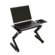 Стіл-підставка трансформер для ноутбука Laptop Table T8 50см з охолодженням black - зображення 2