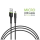Кабель Intaleo CBFLEXM0 USB-microUSB 0.2м Black (1283126487422) - зображення 1