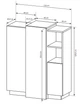 Комод Perfect Home 3Д / 3D 3-дверний 3D/110 Білий/дуб золотий крафт (PFH-091042) - зображення 5