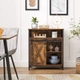 Комод у вітальню Brown Loft_Apartament 70 х 30 х 80 см коричневий чорний - зображення 2