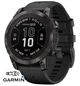 Титановые часы с подзарядкой от солнца и встроенным фонарем Garmin Fenix 7 Pro Sapphire Solar DLC Edition (010-02777-11) темно-серые с силиконовым ремешком - изображение 1