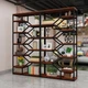 Дизайнерський Стелаж в стилі Loft Design 100x30x220h Чорний/Дерево ATL096 - зображення 3