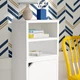 Напольная стильная полка стеллаж куб для книг и игрушек с перегородкой Little Room Baby House белая (PKWF) - изображение 4