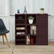 Напольная стильная полка стеллаж куб для книг и игрушек с перегородкой Little Room Baby House темный орех (PKWF-03) - изображение 2