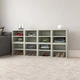 Підлогова стильна полку стелаж куб для книг та іграшок з перегородкою Baby House Little Room сосна лофт кремовий (В32:Ш35:Г30см) PKWF-05 - зображення 3