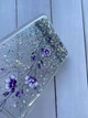 Чехол с плавающими блестками Samsung Galaxy A12 Серебряный :: Веточка цветов (принт 278) - изображение 2