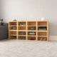 Підлогова стильна полку стелаж куб для книг та іграшок з перегородкою Baby House Little Room бук баварія (В32:Ш35:Г30см) PKWF-04 - зображення 4