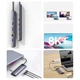 HUB адаптер Baseus Metal Gleam Series 12-in-1 Type-C to HDMI+USB3.1*2+USB3.0*2+Type-C 3.1+PD+RJ45+SD/TF+DP+3.5mm Хаб Адаптер - изображение 2