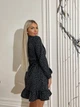 Женское платье в горошек Le'Katrin 447-1S Черный - изображение 5