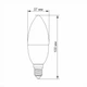 LED лампа TITANUM C37 6W E14 3000К - изображение 2