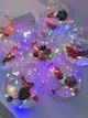 Гирлянда Штора шары с дедом морозом LED USB 10 шаров 3 метра Цветная с наполнением и пультом GS-7547 - изображение 4