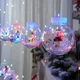 Гирлянда Штора шары с дедом морозом LED USB 10 шаров 3 метра Цветная с наполнением и пультом GS-7547 - изображение 6