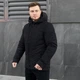 Чоловіча зимова стьобана куртка чорна XL 1-738-XL - зображення 4