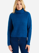 Sweter z golfem damski ciepły Greenpoint SWE6020034W2235M00 S Niebieski (5903245346771) - obraz 1