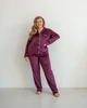 Пижама велюр Jeny на пуговицах Марсала XS - изображение 5