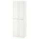 Гардероб IKEA СМОСТАД, белый с рамой, с 2 платяными штангами, 60x42x181 см, 493.909.03 - изображение 1