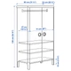 Гардероб IKEA БУСУНГЕ, белый, 80x139 см, 203.057.07 - изображение 5