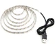 USB cветодиодная LED SMD 3528 лента 5 вольт для повербанка самоклеющаяся. ЮСБ лампа светильник белый свет от Power Bank 1 метр - изображение 3