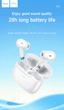 Бездротові навушники Bluetooth гарнітура Hoco EQ2 White (34608) - зображення 3