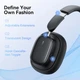 Навушники Baseus Bowie H1i Noise-Cancellation Wireless Headphones BT5.3/3.5mm 100h ANC black - зображення 7