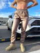 Женские джоггеры на флисе из эко кожи GF01690 цвет мокко, размер 50/52 - изображение 1