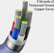 Kabel Baseus Crystal Shine Series Fast Charging Data Cable Type-C to IP 20 W 1.2 m Purpurowy (CAJY000205) - obraz 6