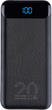 Powerbank Rivacase Rivapower 20000 mAh Black (RIVAPOWER VA2580) - obraz 1