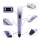 3D ручка c LCD дисплеем и пластиком для рисования Фиолетовый Pen 2 (SH771107) - изображение 3