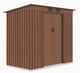 Садовий будинок сарай із навісом для інструментів OREGON 7x4 Walnut 201x121 cm 004030 - зображення 1