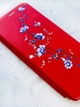 Чехол-книжка с рисунком для Samsung Galaxy A52 (A525) Красный :: Веточка цветов (принт 278) - изображение 2