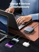 Зарядное устройство настольное Ugreen Nexode 100W GaN 1xUSB-A+3xUSB-C Power Delivery Grey (YM1577) - изображение 3