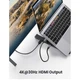 Настільна підставка для ноутбука та монітора Ugreen USB-C X-Kite Black (YM1421) - зображення 3