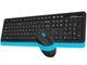 Комплект беспроводной A4Tech FG1010 Black/Blue USB - изображение 4