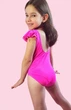 Купальник детский сдельный с надписью Barbie 134-140 розовый - изображение 4