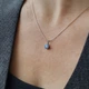 Серебряная подвеска подвес Круг с Голубым Опалом серебро 925 покрыто родием пк2опг/1166 0.50г - изображение 8