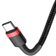 Дата кабель Baseus Cafule Type-C Cable 3A (1m) (CATKLF-B) Красный / Черный - изображение 2