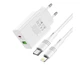 Мережевий зарядний пристрій Borofone BA56A PD 20W + QC 3.0 Type C to Lightning - зображення 5