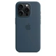 Чехол противоударный силиконовый OEMG Guard Shockproof Silicone Case with MagSafe для Apple iPhone 15 Pro (6.1") Storm Blue (MT1P3ZM/A) - изображение 4