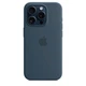 Чехол противоударный силиконовый OEMG Guard Shockproof Silicone Case with MagSafe для Apple iPhone 15 Pro (6.1") Storm Blue (MT1P3ZM/A) - изображение 5
