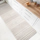 Прорезиненный Безворсовый Коврик на Кухню Kitchen 19246101 Кремовый+Бежевый 67х200 см - изображение 1
