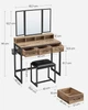 Туалетный столик 90×40×141 см бежевый / черный - изображение 3