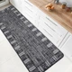 Прорезиненный Безворсовый Коврик на Кухню Kitchen 1924780 Черный 67х200 см - изображение 1